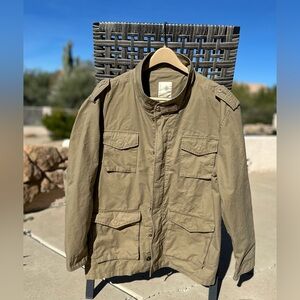 Territory Ahead Men’s L Cotton Utility Field Jacket Safari Military Fleece Lined